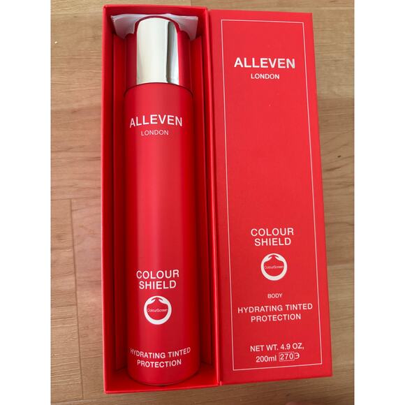 NEW Alleven COLOUR SHIELD BODY Hydrating Tinted Body 200ml Amber Spray Tan $80 - Picture 3 of 7